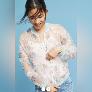 Textured Floral Bomber